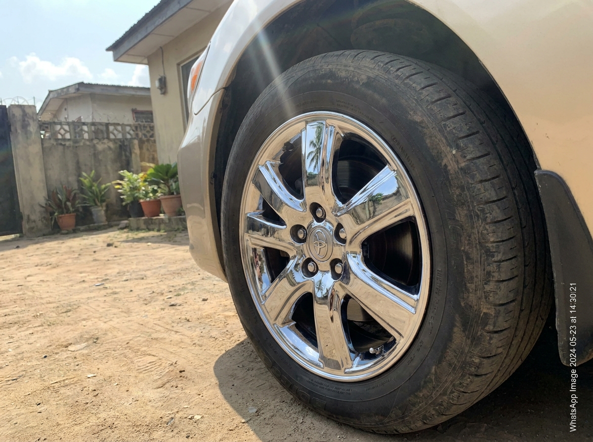 Restored Toyota Camry chrome rims — customer result